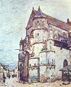 Alfred Sisley Church at Moret after the Rain oil painting artist
